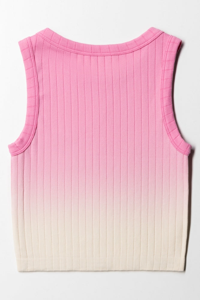 Ombre Seamless Vest Pink (2)
