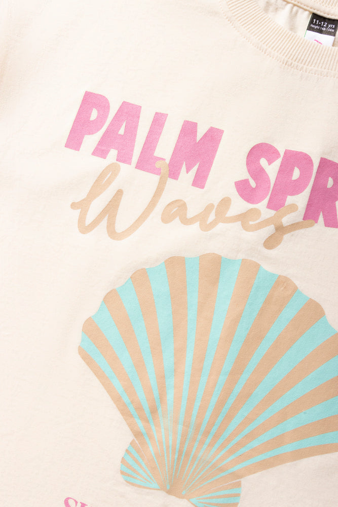 Palm Springs Oversized Short Sleeve T-Shirt Natural