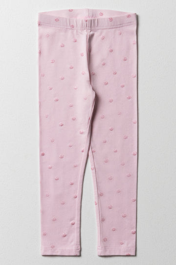 Glitter Leggings Light Pink