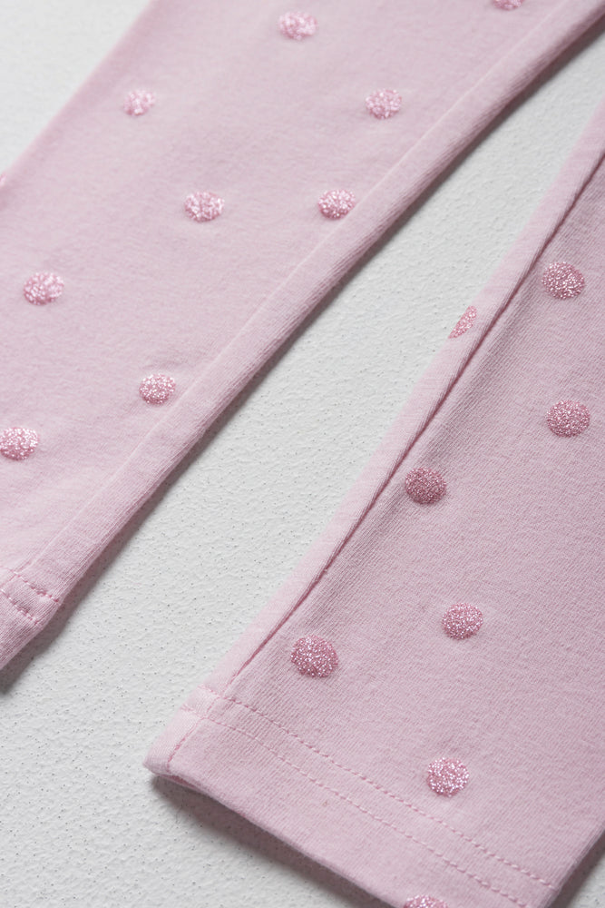 Glitter Leggings Light Pink (1)