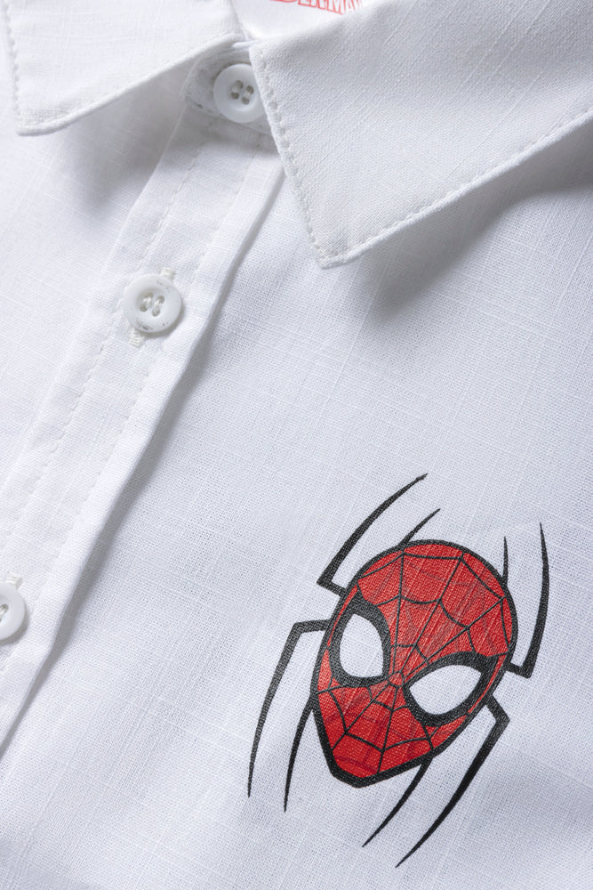 Spider-Man Short Sleeve Shirt White (1)