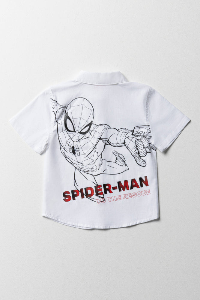 Spider-Man Short Sleeve Shirt White (2)