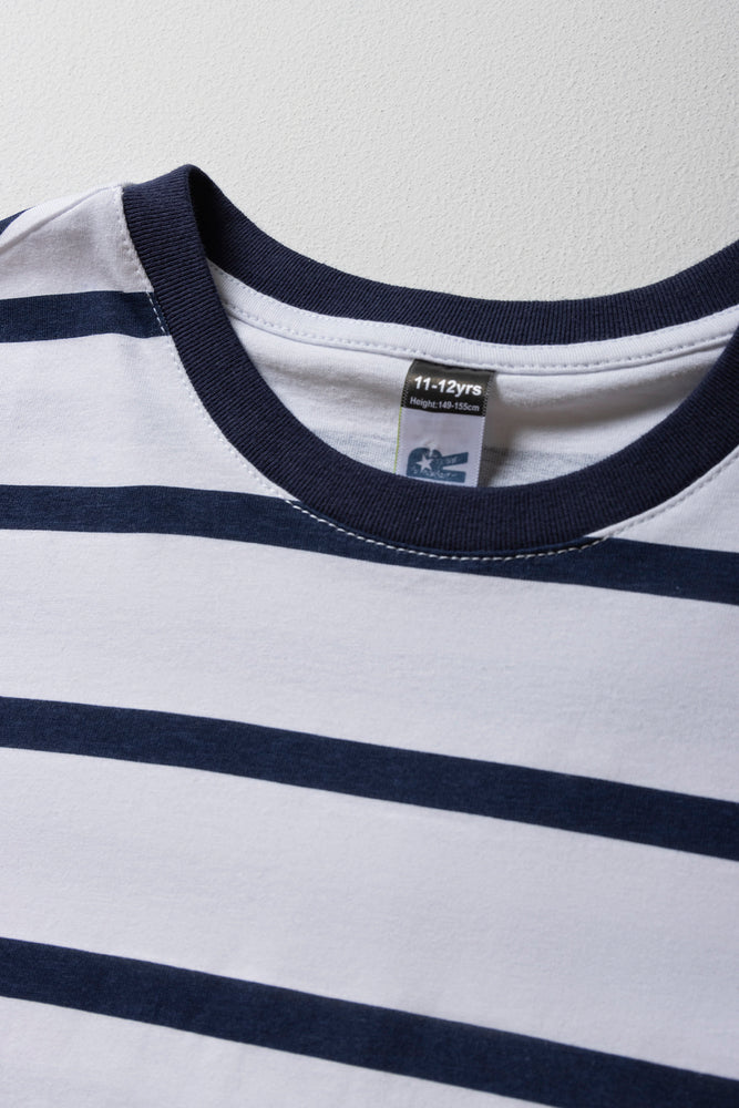 Stripe Short Sleeve T-Shirt White