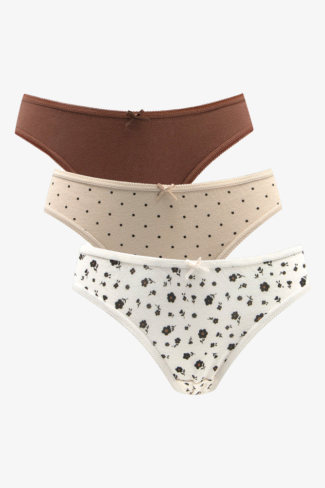 3 Pack Bikini Panties Natural (4)