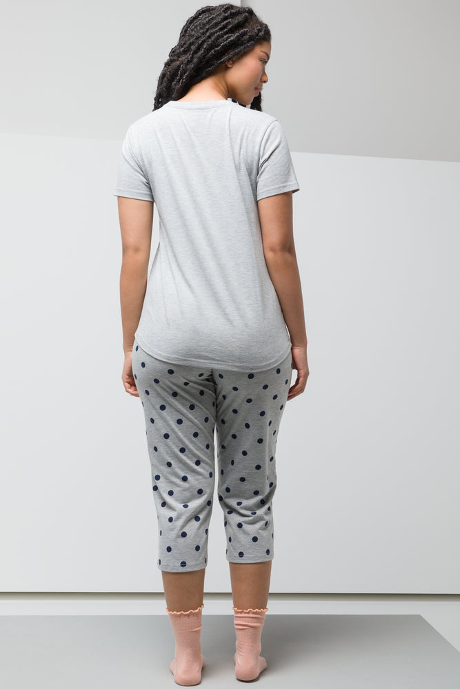 Sleep Less Dream More Capri Pyjamas Grey (2)