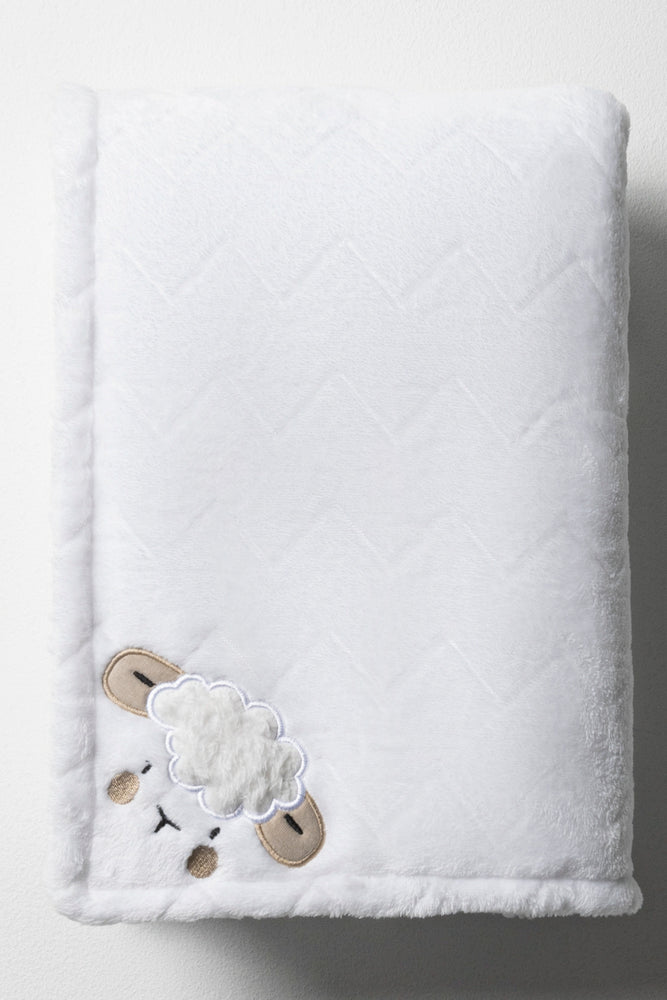 Sheep Sherpa Blanket White