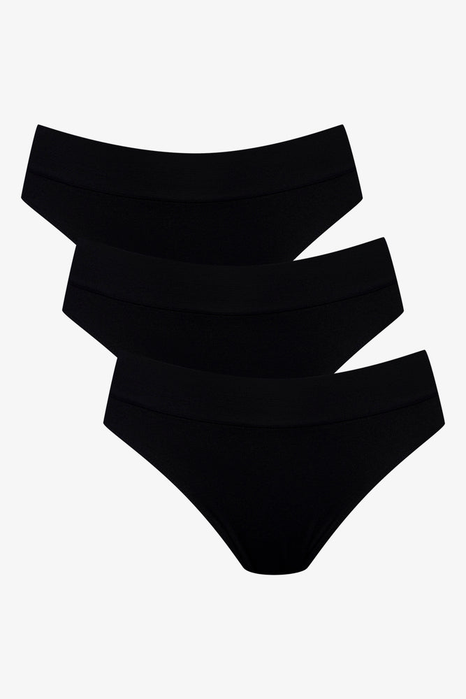 3 Pack Seamfree Bikini Black