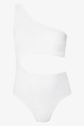 Monokini Textured Swimsuit White