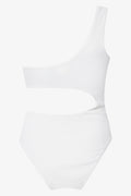 Monokini Textured Swimsuit White (1)