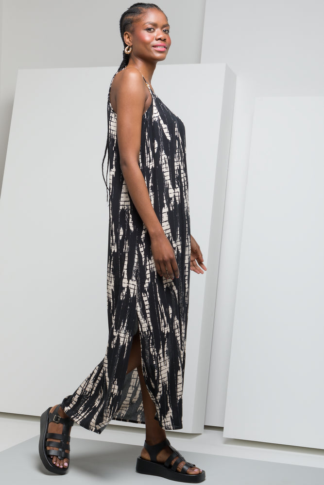 Crinkle Maxi Dress Black