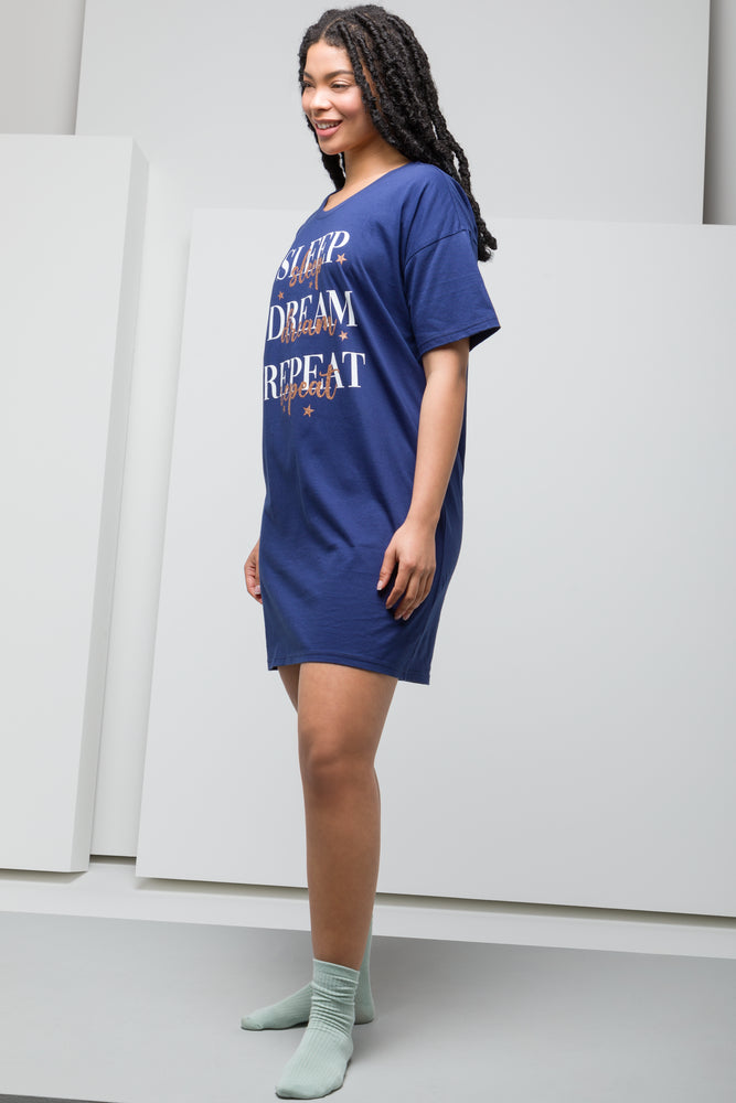 Sleep-Shirt Navy (1)