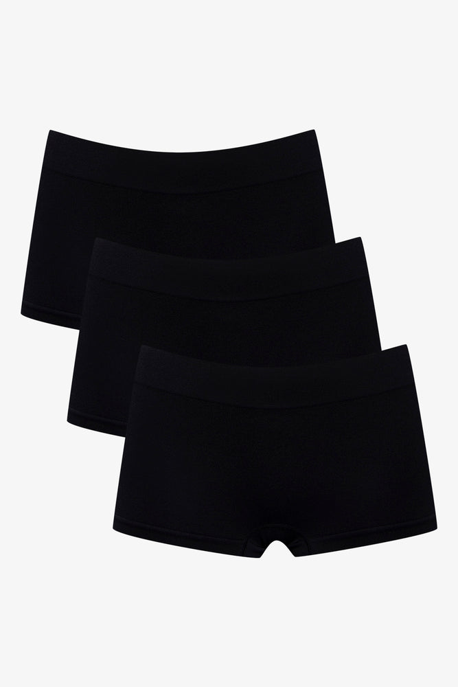 3 Pack Seamfree Boyleg Black