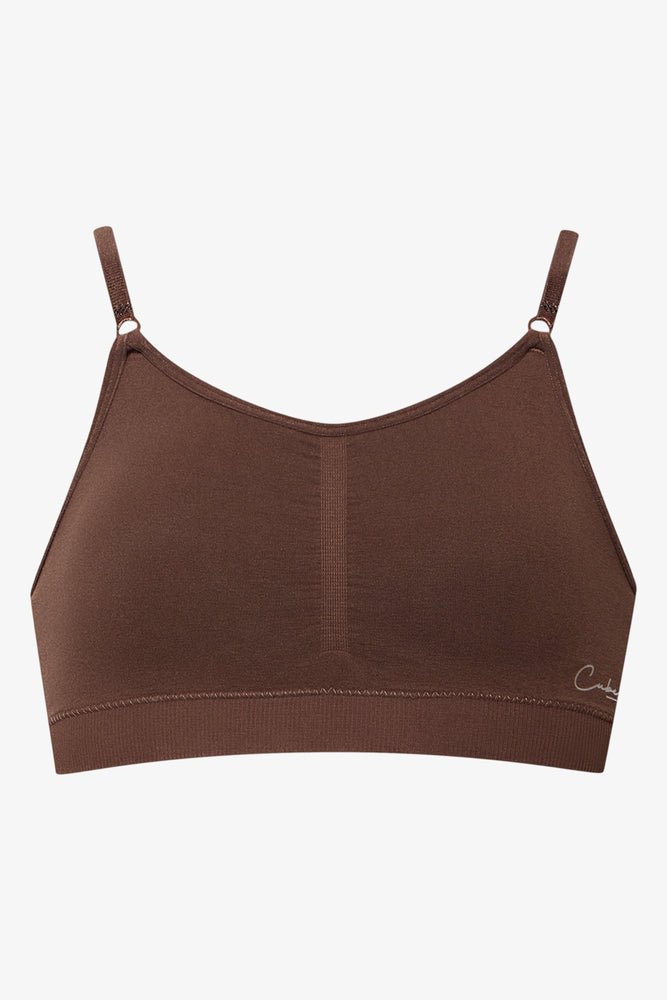 2 Pack Seam-Free Bras Brown