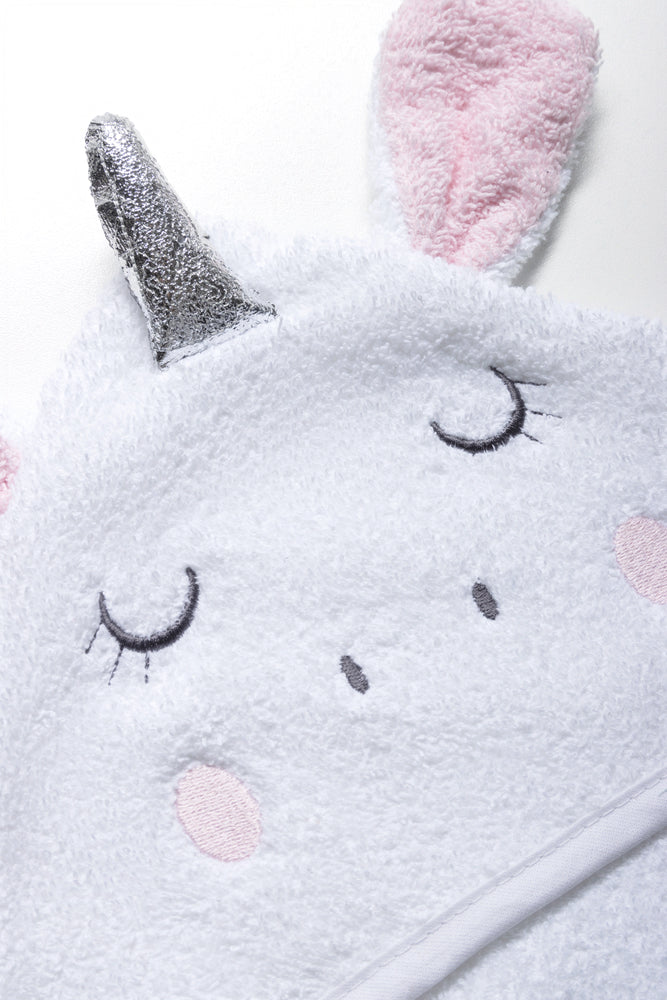 2 Piece Unicorn Towel White (3)