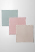 3 Pack Face Cloths  Natural,White & Pink