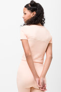 Seamless Short Sleeve T-Shirt Peach (2)