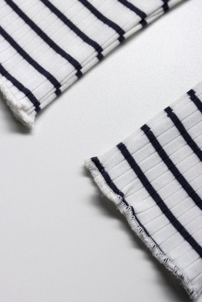 Stripe Leggings Navy & White (2)