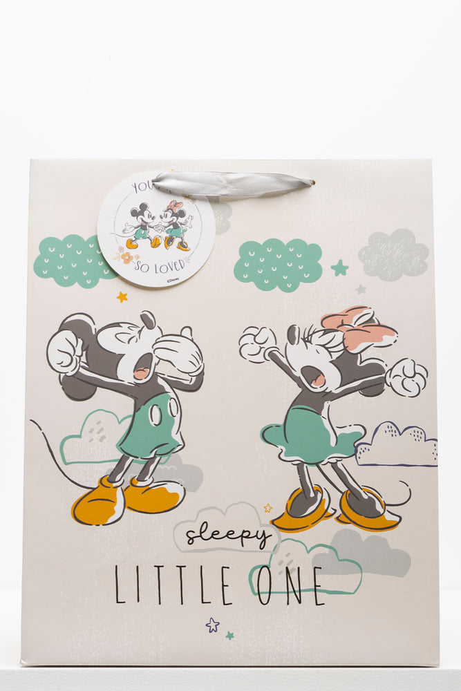 Mickey & Minnie Mouse Giftbag Light Grey