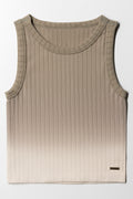 Ombre Seamless Vest Olive Green