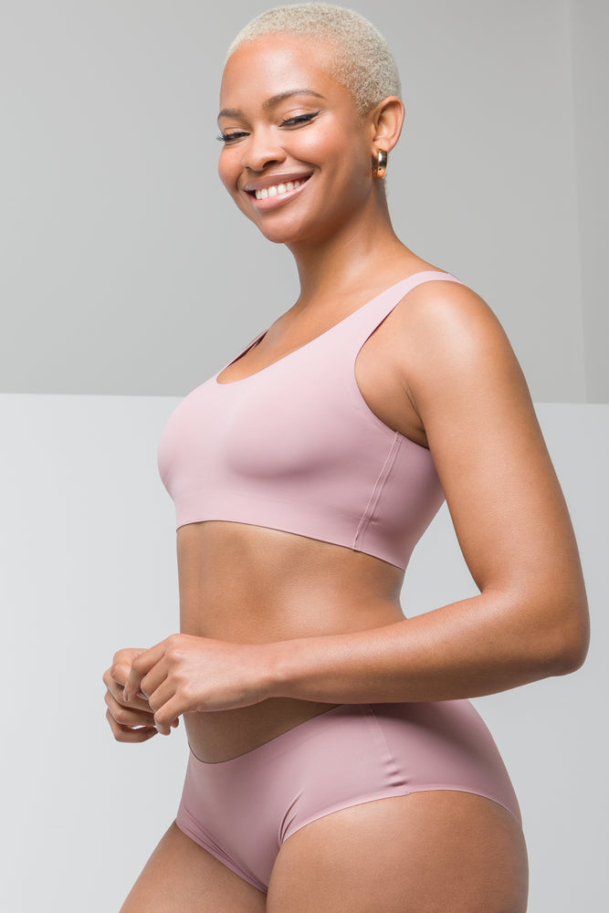 Bonded Crop Top Light Pink (1)