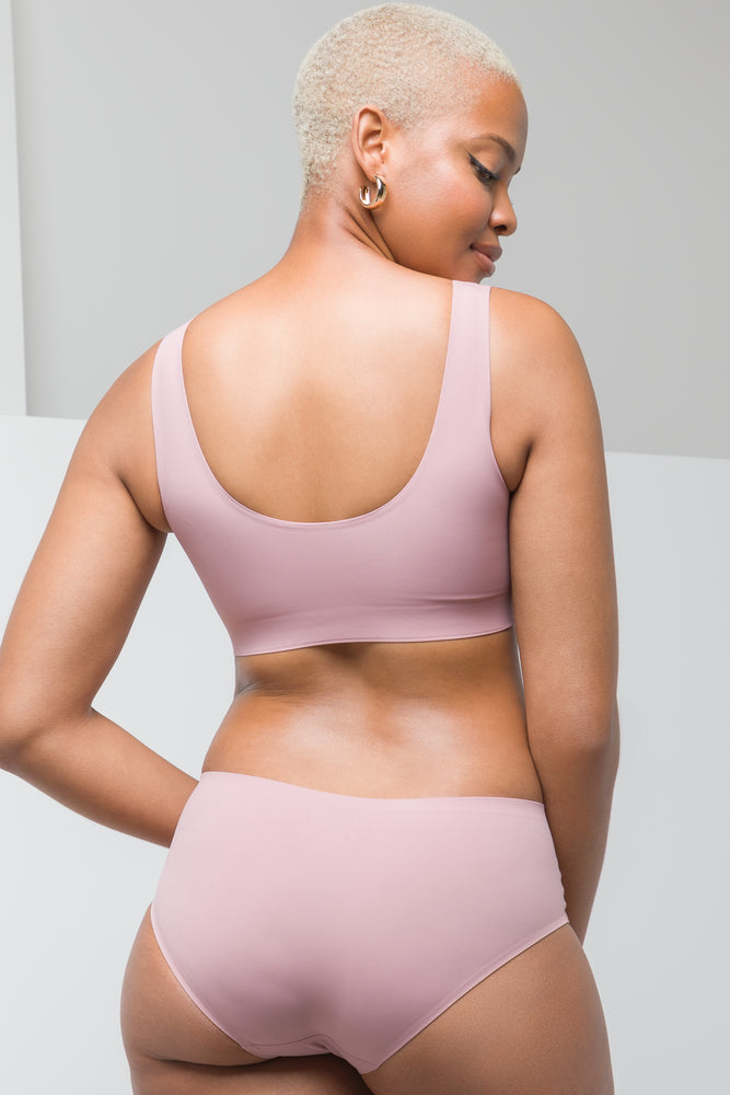 Bonded Crop Top Light Pink (2)