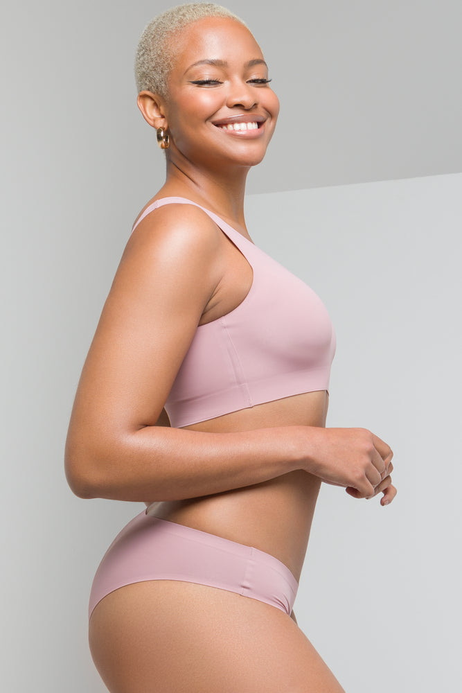 2 Pack Bonded Brazilian Panties Pink & Dark Grey (2)