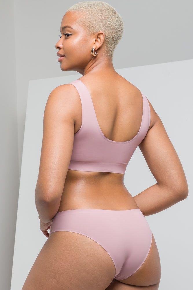 2 Pack Bonded Brazilian Panties Pink & Dark Grey (3)