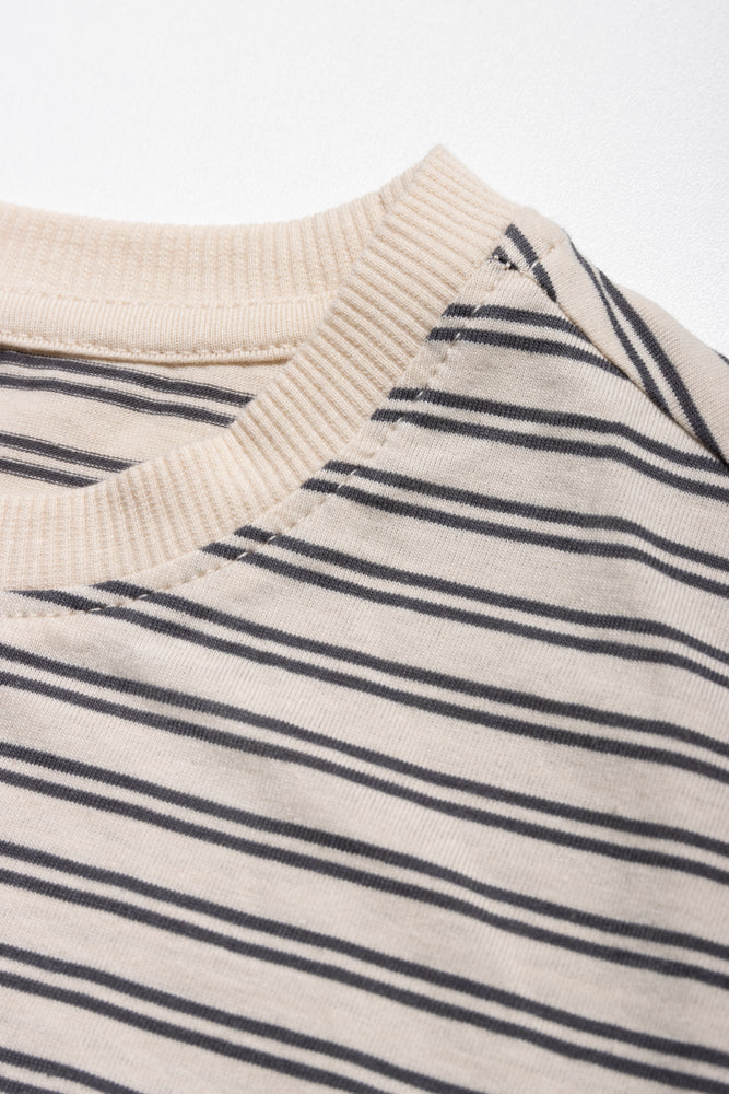 Regular Fit T-Shirt Stone & Grey Stripe