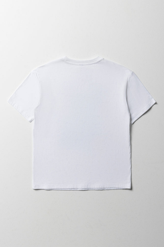 Oversized Short Sleeve T Shirt White