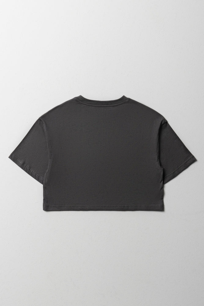 Spice Girls Boxy Short Sleeve T-Shirt Dark Grey (2)