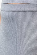 Lurex Knitwear Bodycon Skirt Silver (3)