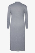 Long Sleeve Bodycon Dress Grey (1)