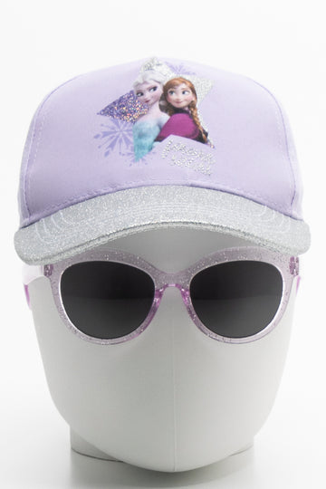 Frozen Pack Peak Cap And Sunglasses Set Lilac