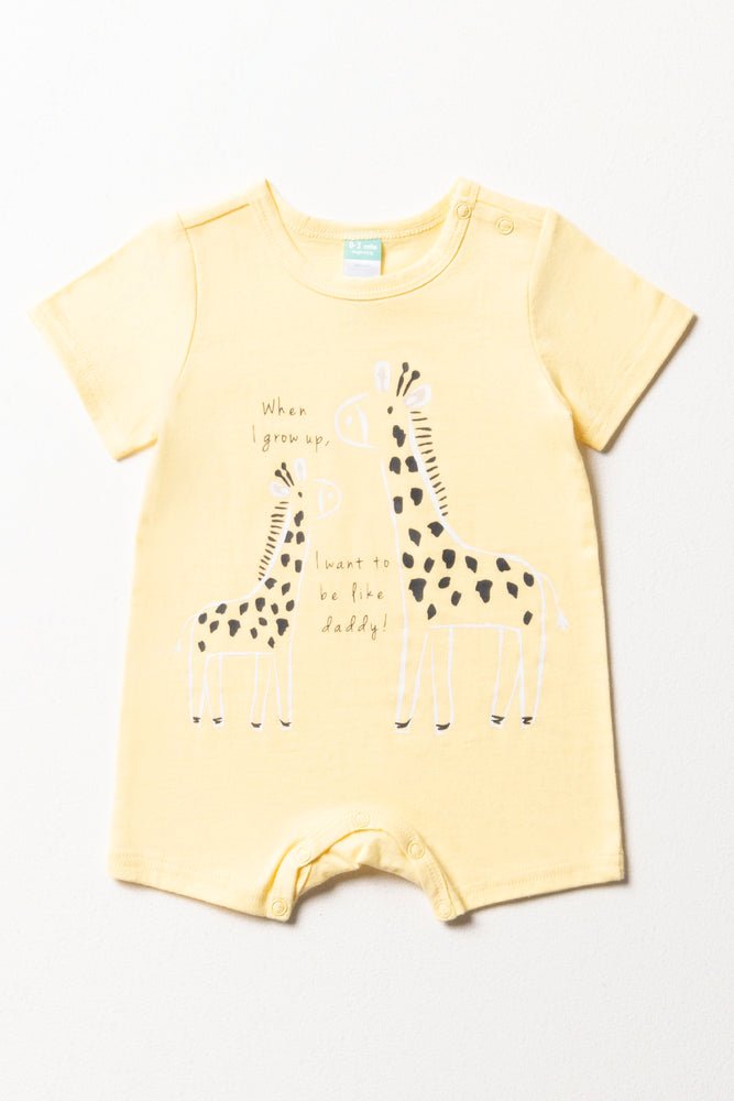 Giraffe Romper Yellow