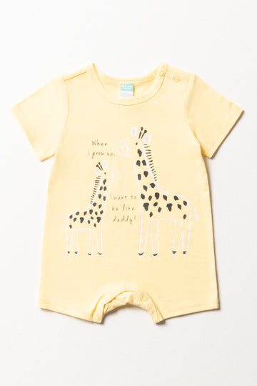 Giraffe Romper Yellow