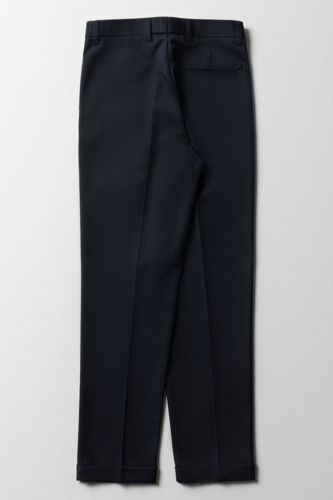 Boys School Turn Up Pants Navy (2)