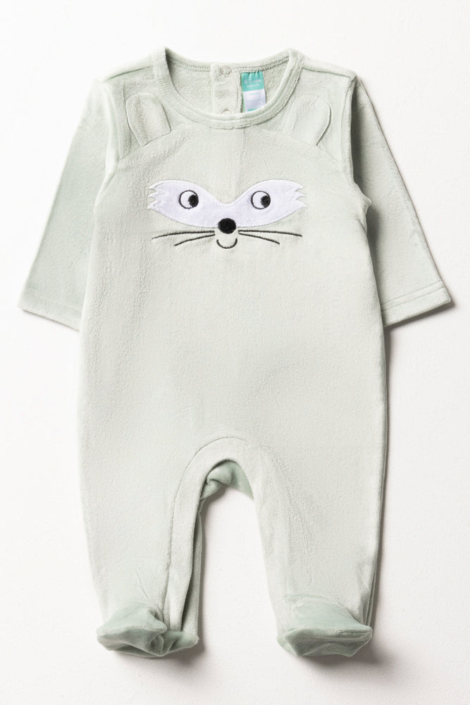 Fox Babygrow Light Green