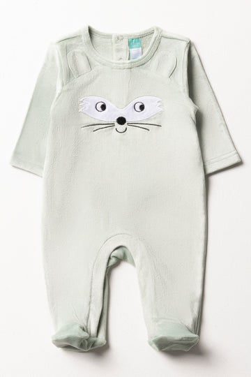 Fox Babygrow Light Green
