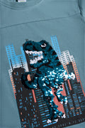 Two-Way Sequins T-Shirt Blue (1)
