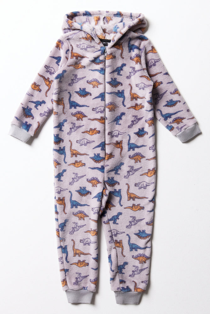 Dinosaur Onesie Grey