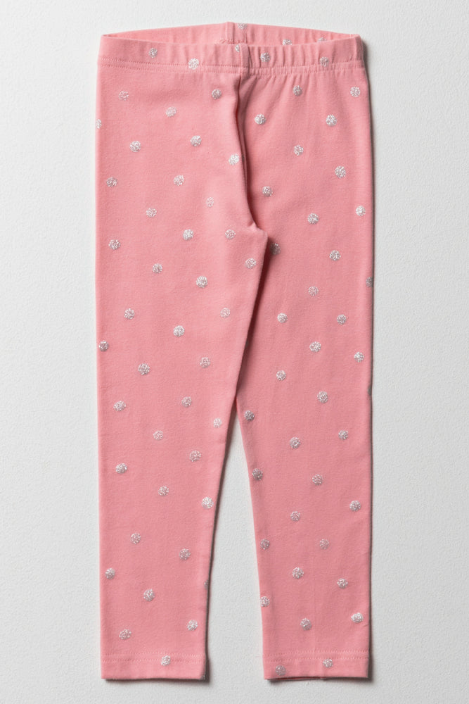 Glitter Leggings Bright Pink (1)