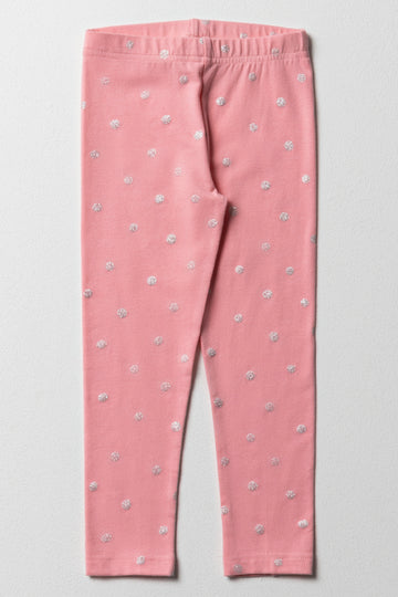 Glitter Leggings Bright Pink (1)