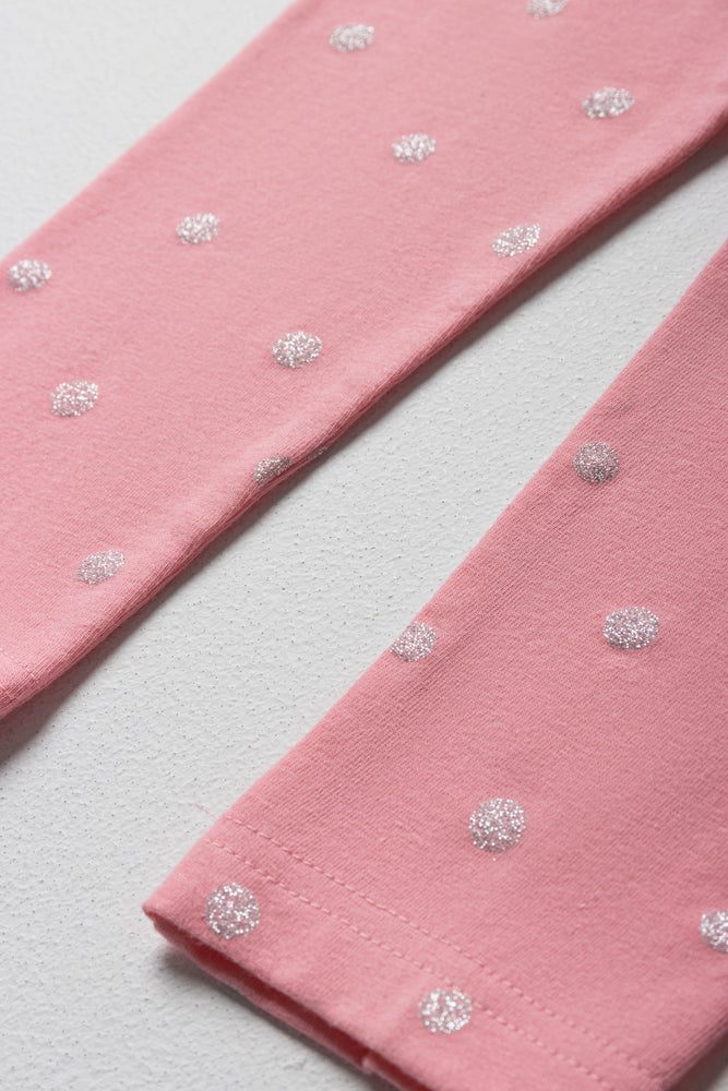 Glitter Leggings Bright Pink (3)