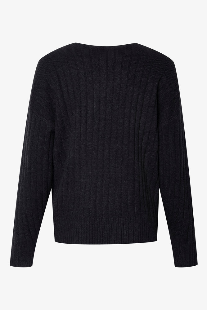 Rib Texture Jersey Black
