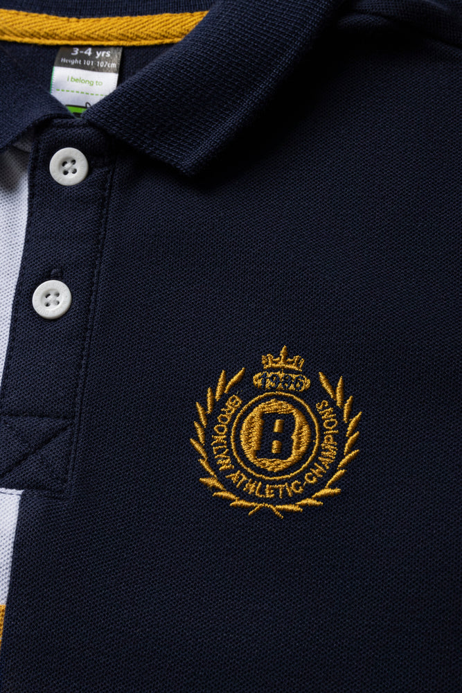Colourblock Golfer Yellow And Navy