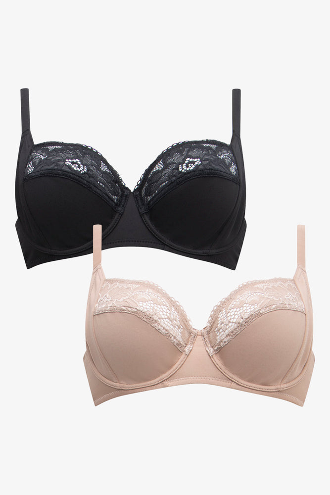Padded Wire Free Bra Black (1)