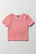 Seamless Short Sleeve T-Shirt Pink