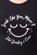 Smiley Seamless Bodycon Dress Black (3)