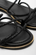 Diamante Strappy Sandal Black (2)