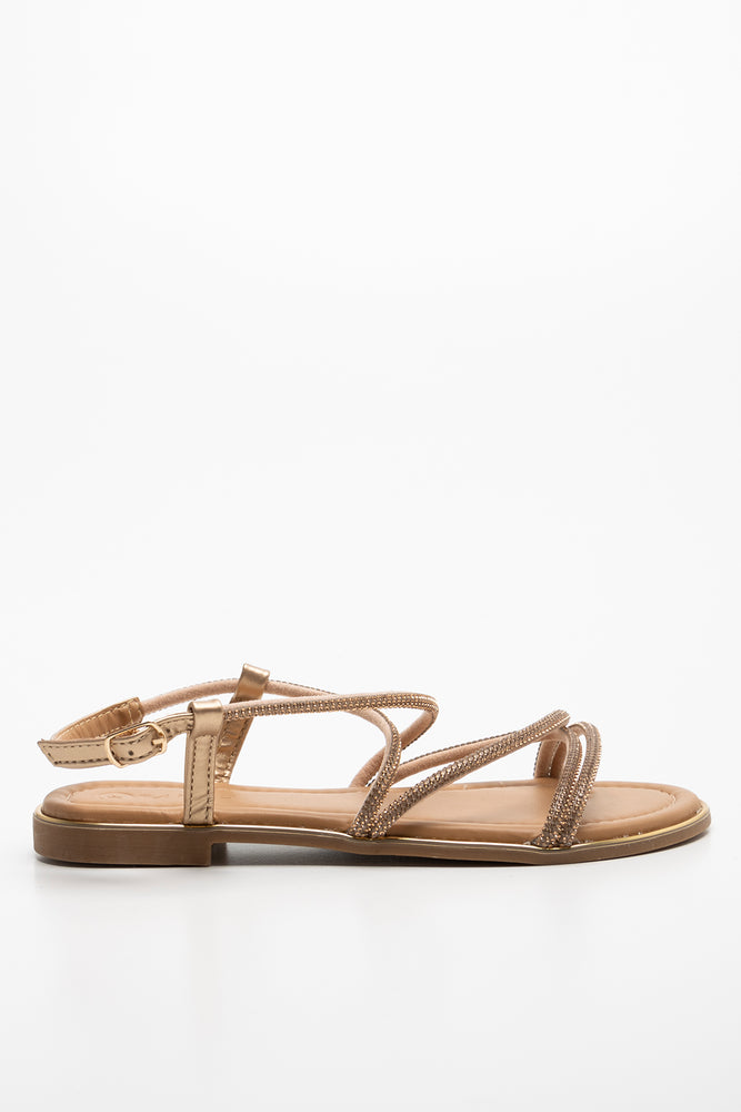 Diamante Strappy Sandal Metallic (1)